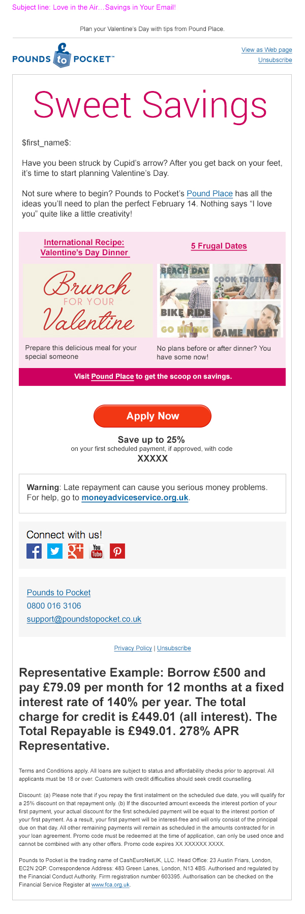 Copywriting: Pounds to Pocket Content&nbsp;Email