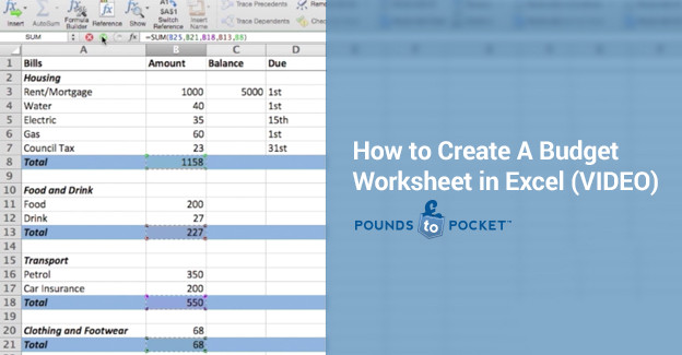 Blogging: How to Create A Budget Worksheet in Excel&nbsp;(Video)